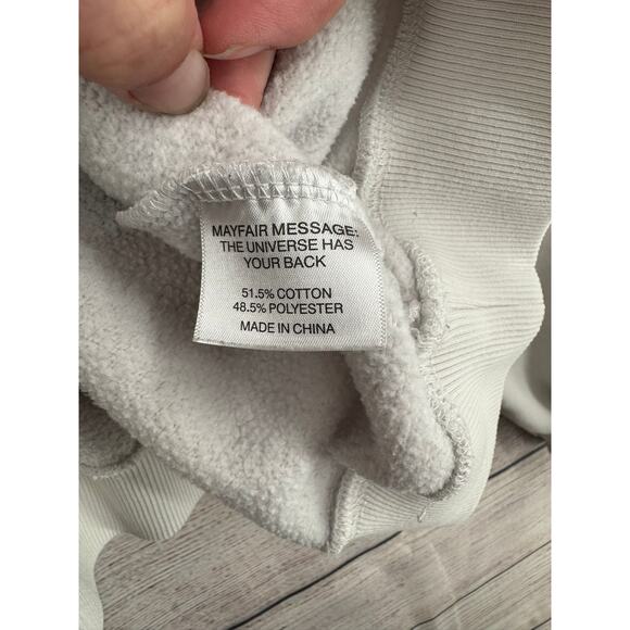 Mayfair Group Somebody Loves You AOP Crewneck Sweatshirt One Size Petite White - Picture 13 of 13